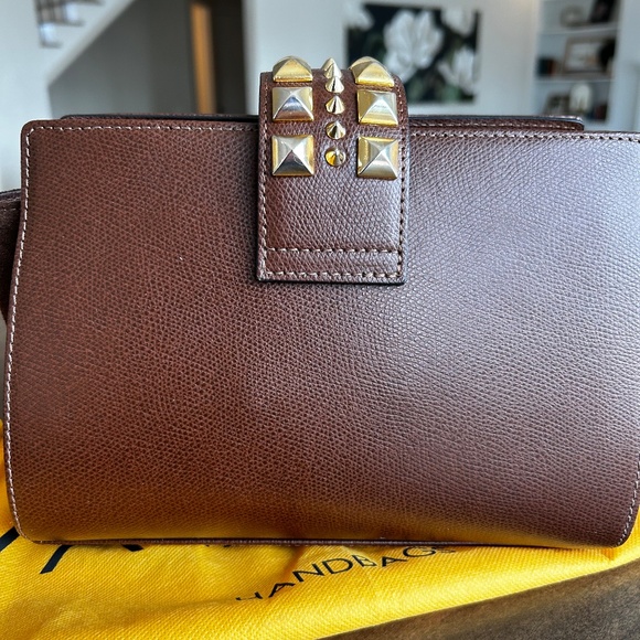VALENTINO Kiki Palmellato Italian Leather Cross body in Carob - Picture 3 of 5